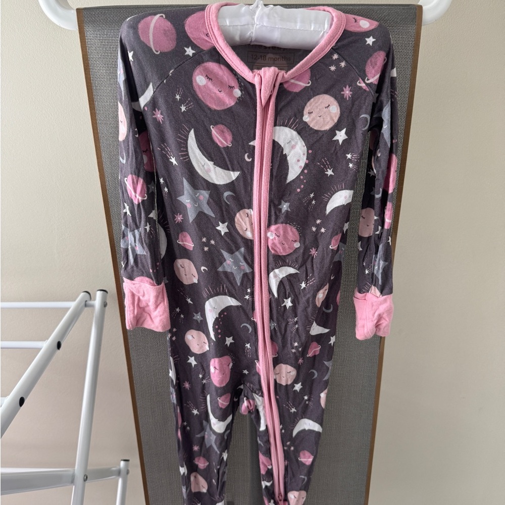 Little Sleepies To the Moon & Back Zippie 12-18M VGUC